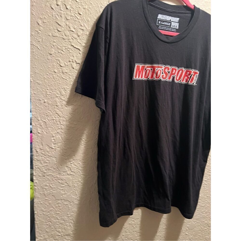 Motosport Men’s Black T-Shirt Size XL - Picture 2 of 5